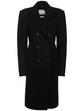 Morgana Wool Double Breasted Long Coat