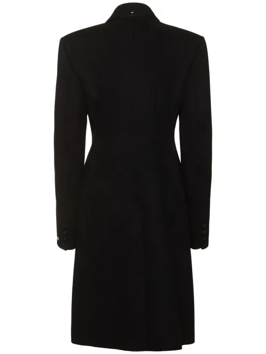 Morgana Wool Double Breasted Long Coat