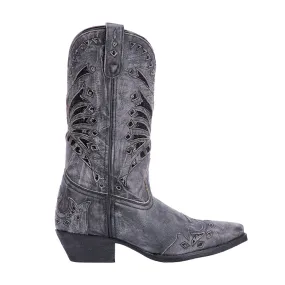 Stevie Tooled-Inlay Snip Toe Cowboy Boots