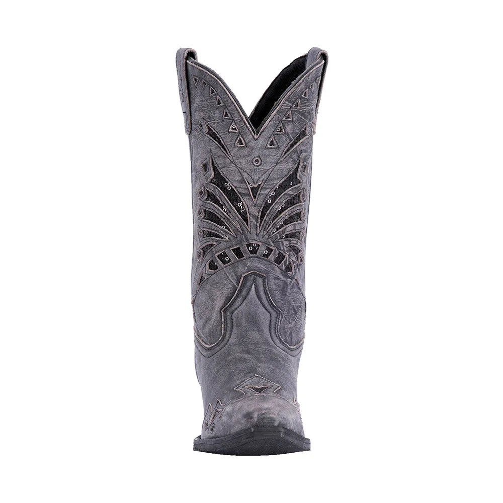 Stevie Tooled-Inlay Snip Toe Cowboy Boots