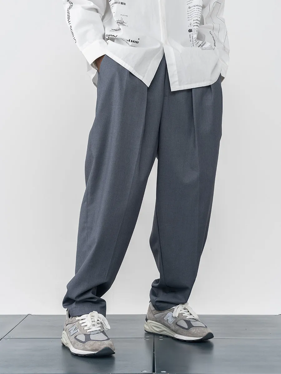 Straight Pleated Trousers