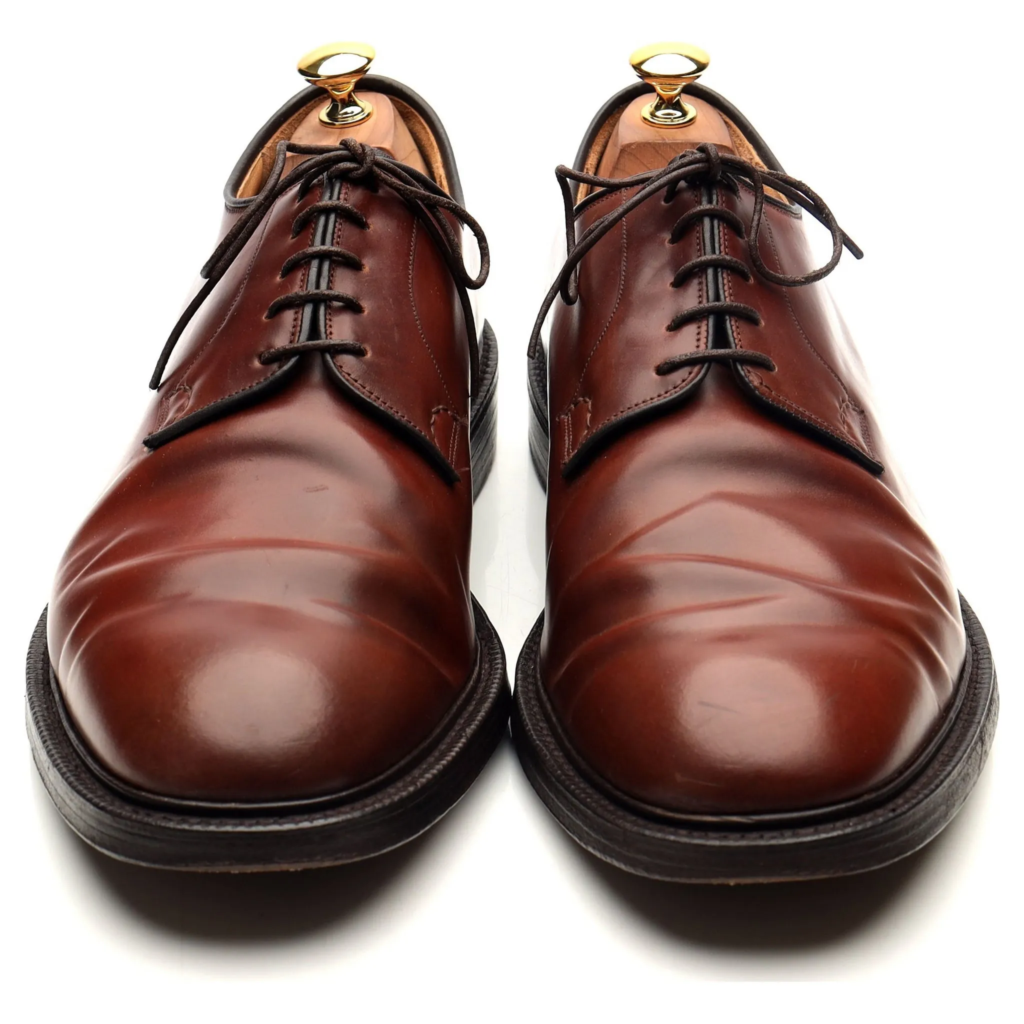 'Stratton' Brown Cordovan Leather Derby UK 11 F