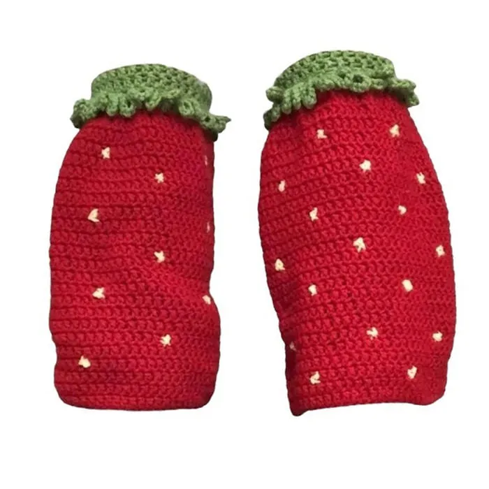 Strawberry Knit Leg Warmers