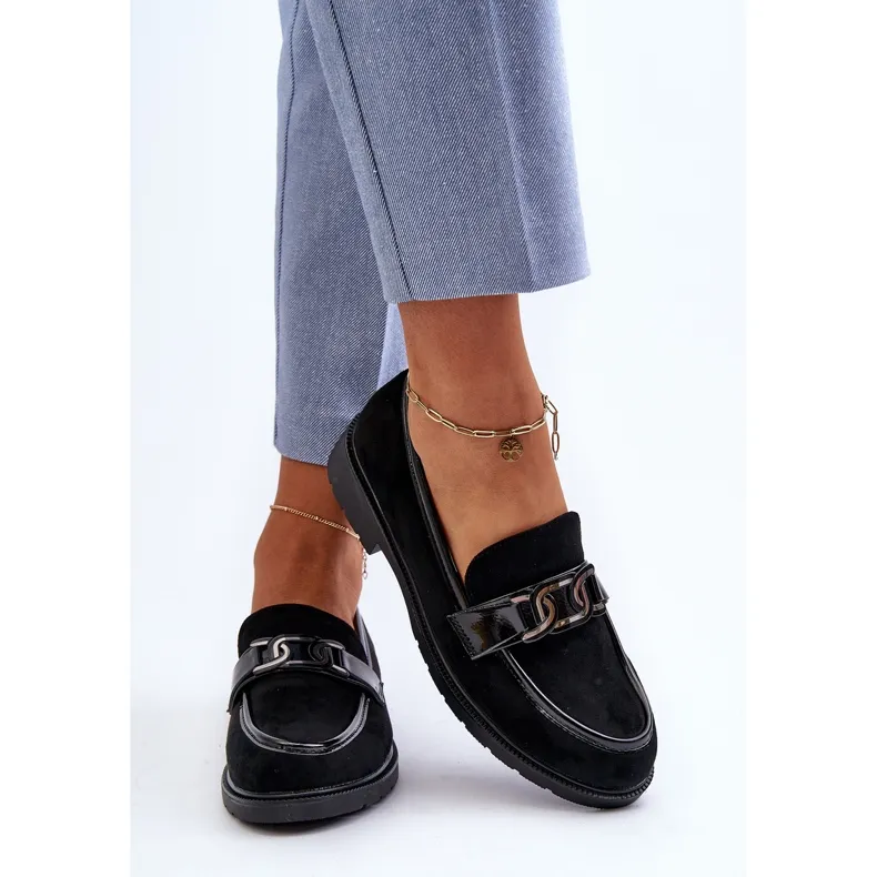 Black Suede Women's Moccasins