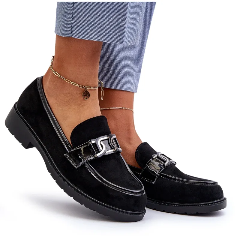 Black Suede Women's Moccasins