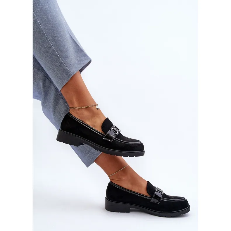 Black Suede Women's Moccasins