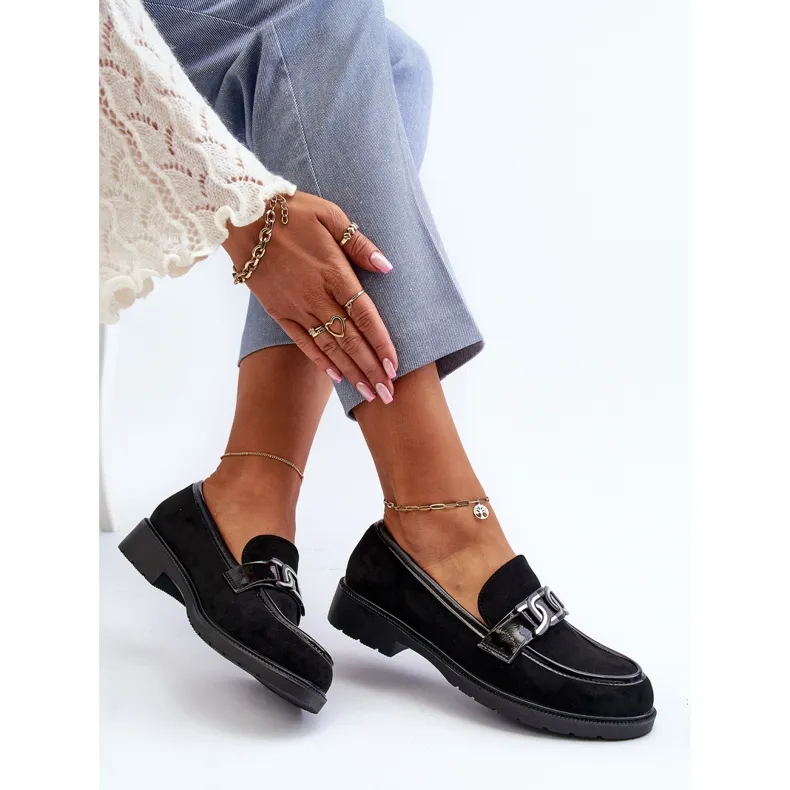 Black Suede Women's Moccasins