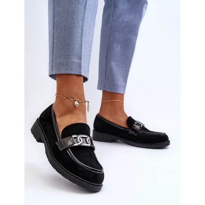 Black Suede Women's Moccasins