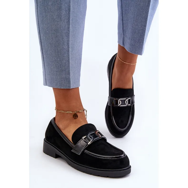 Black Suede Women's Moccasins