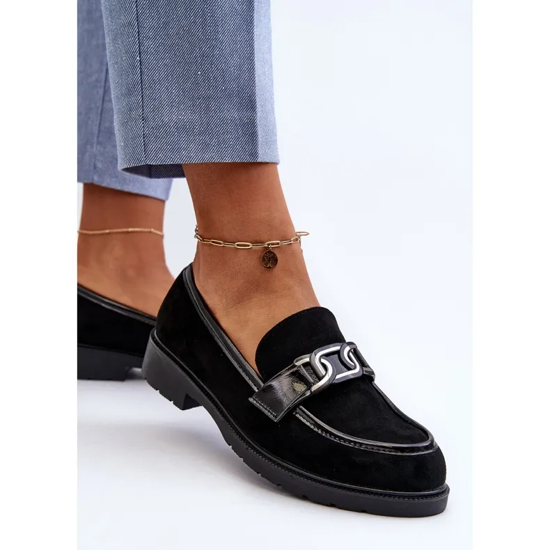 Black Suede Women's Moccasins