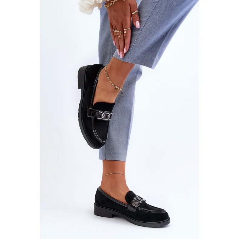 Black Suede Women's Moccasins