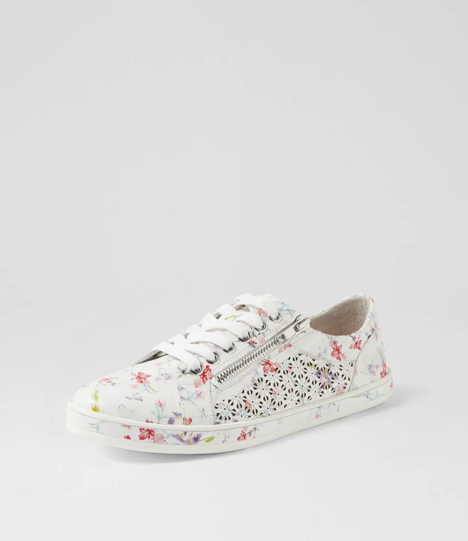 SUPERSOFT Apply White Orchid Leather Sneakers