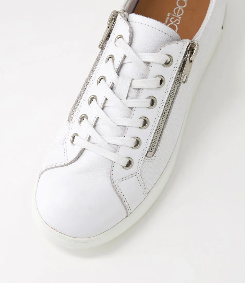 SUPERSOFT Chelsei White Leather Sneakers