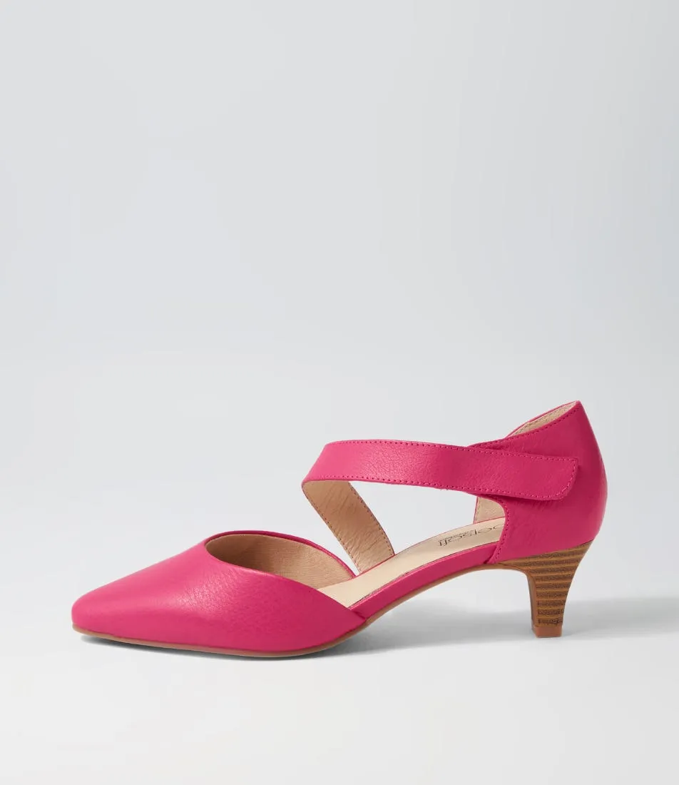 SUPERSOFT Laurie2 Fuchsia Leather Heels