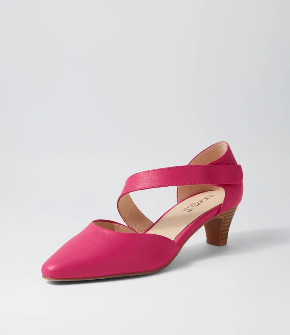 SUPERSOFT Laurie2 Fuchsia Leather Heels