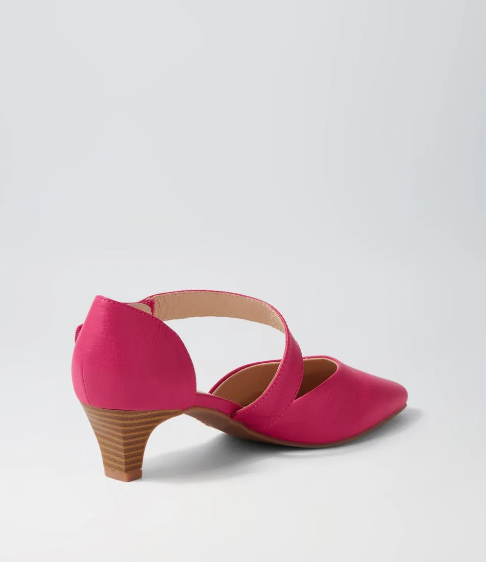 SUPERSOFT Laurie2 Fuchsia Leather Heels