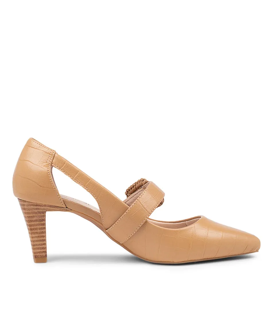 SUPERSOFT Mentonia2 Camel Leather Pump Heels