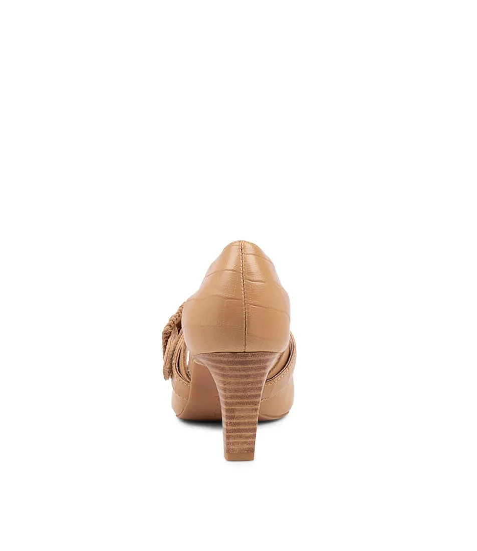 SUPERSOFT Mentonia2 Camel Leather Pump Heels