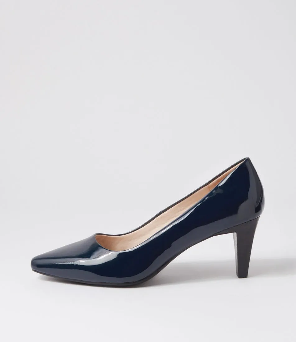 SUPERSOFT Mesmerize2 Navy Patent Leather Heels