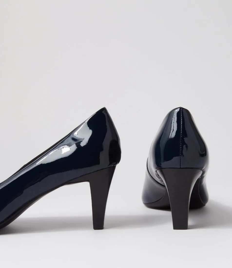 SUPERSOFT Mesmerize2 Navy Patent Leather Heels