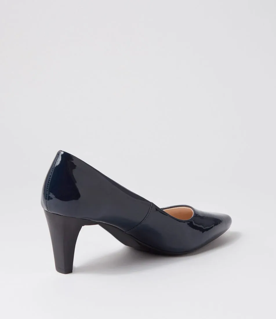 SUPERSOFT Mesmerize2 Navy Patent Leather Heels