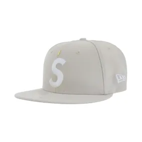 Supreme Gold Cross S Logo New Era Fitted Cap in Stone