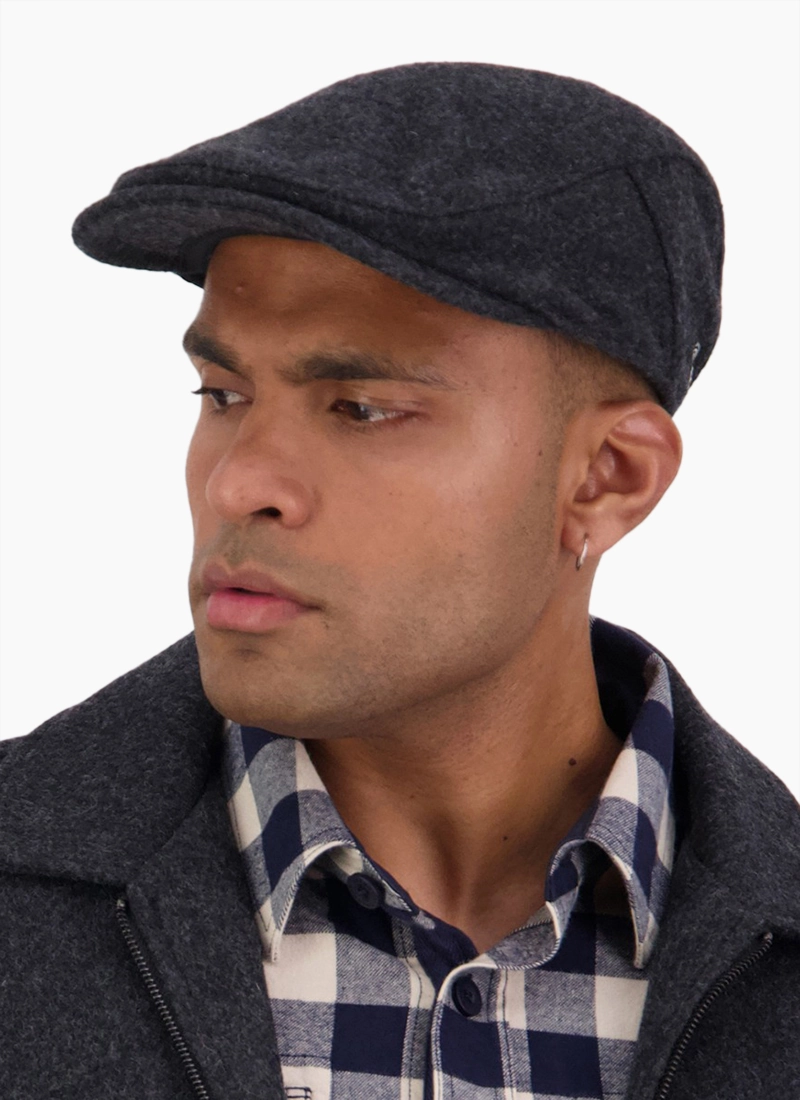 Swanndri Bristol Flat Cap - Charcoal