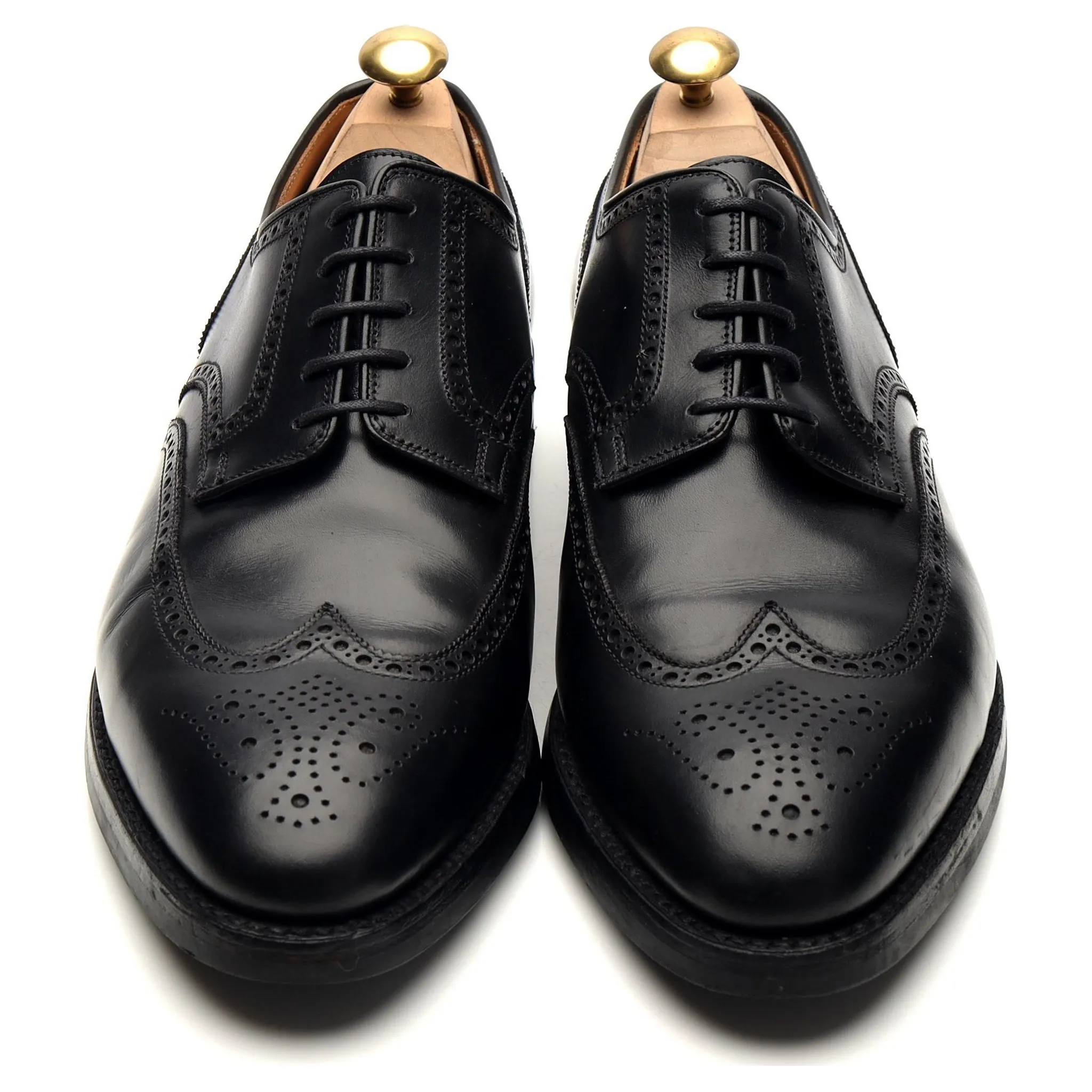 'Swansea' Black Leather Derby Brogue UK 9.5 G