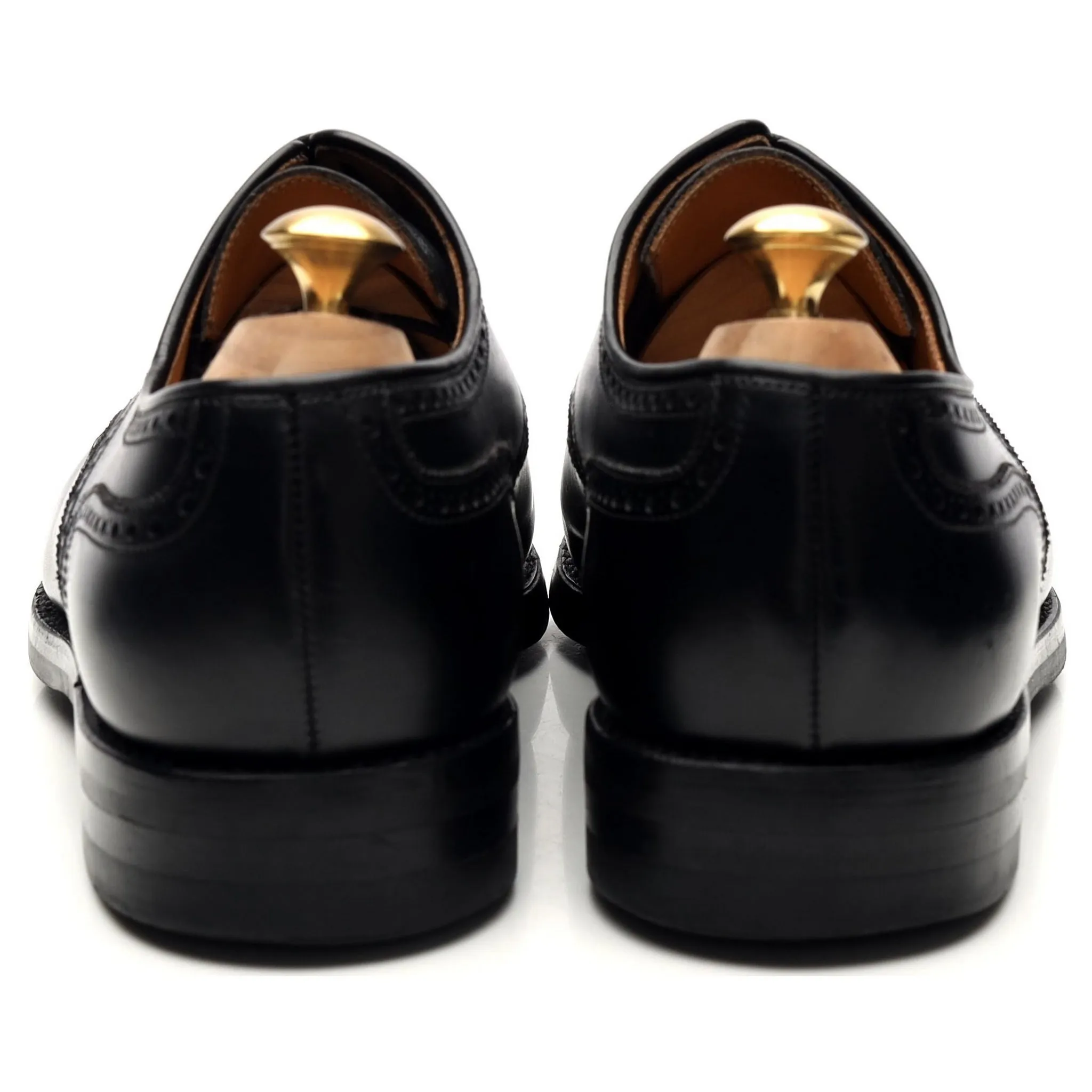 'Swansea' Black Leather Derby Brogue UK 9.5 G