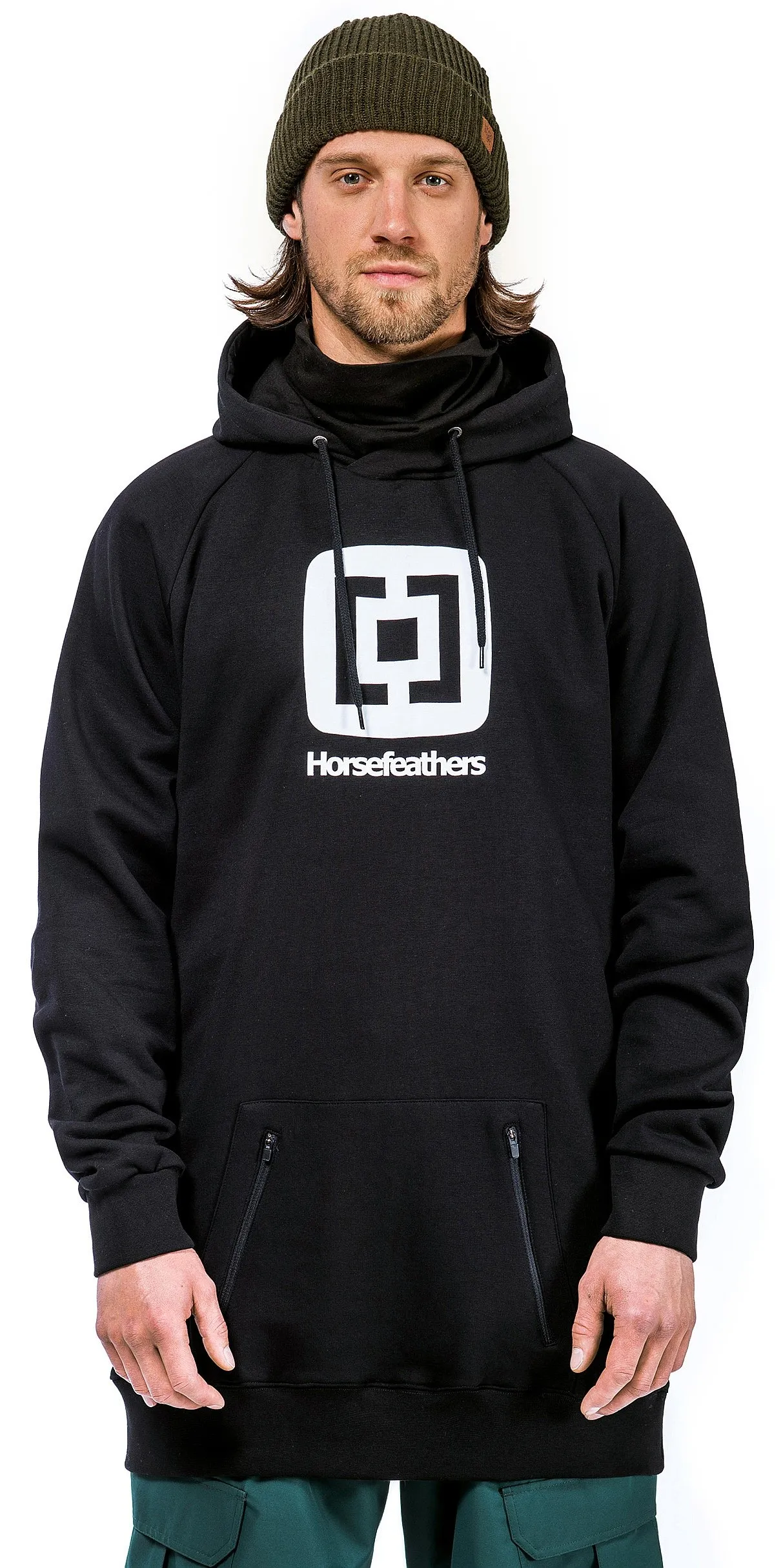 sweatshirt Horsefeathers Sherman Long - Black - men´s