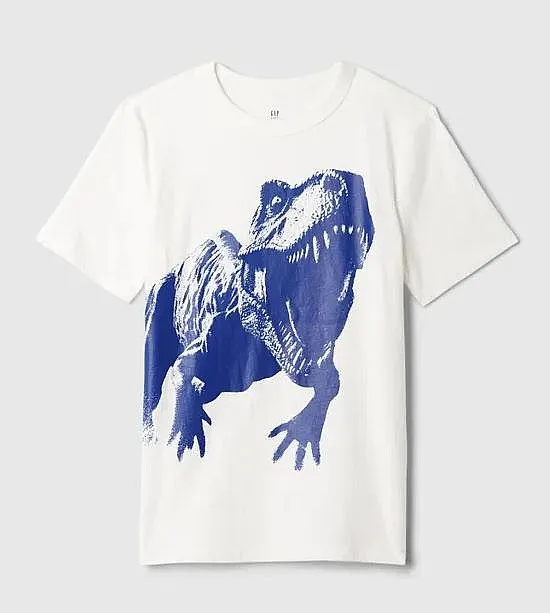 T-Shirt GAP Aug Value - New Off White/Dinosaur - boy´s