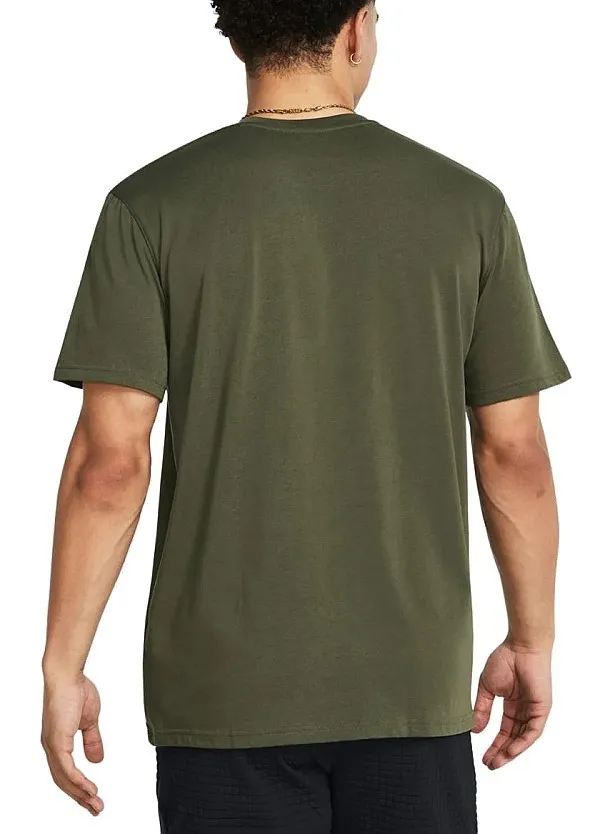 T-Shirt Under Armour Heavyweight Hoops Certified - Marine OD Green/White - men´s