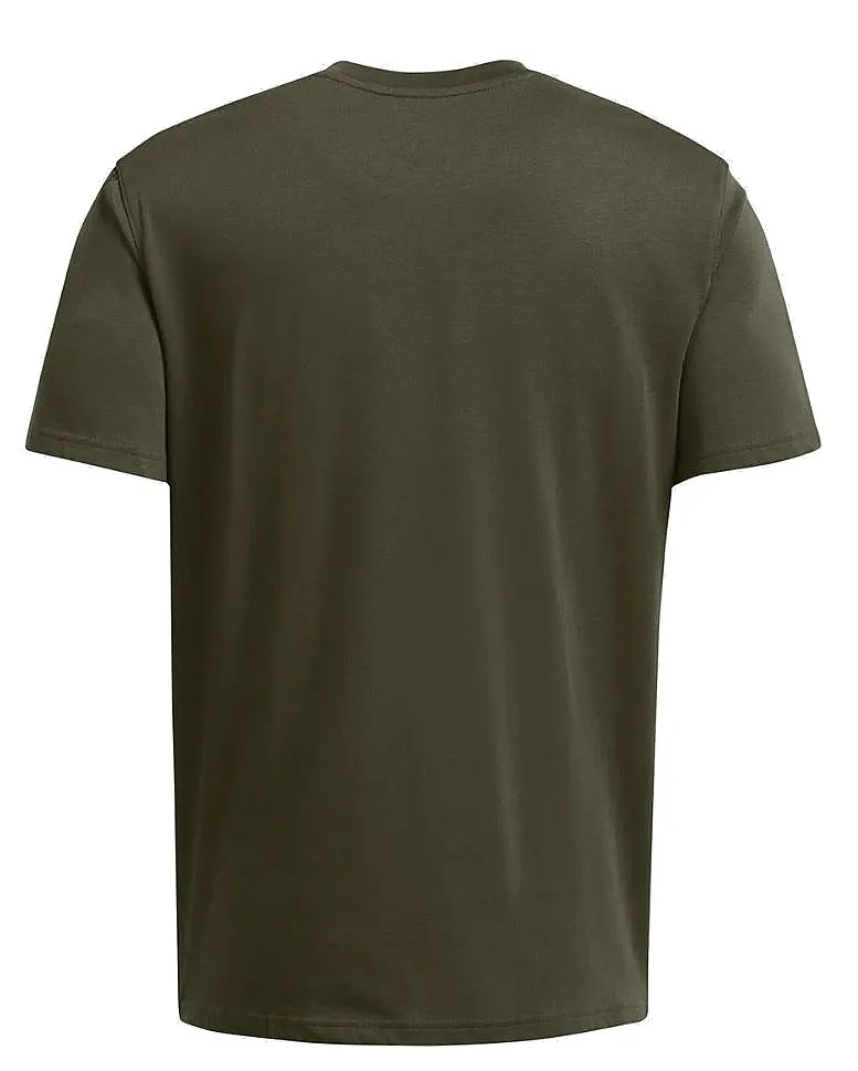 T-Shirt Under Armour Heavyweight Hoops Certified - Marine OD Green/White - men´s