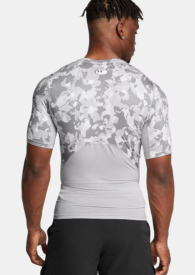 T-Shirt Under Armour HG Armour Printed - Mod Gray/Black - men´s