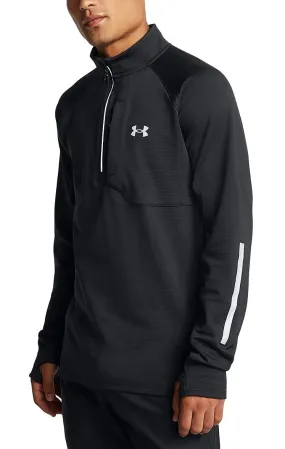 T-Shirt Under Armour Launch Elite Cold Weatlher Half Zip LS - Black/Reflective - men´s