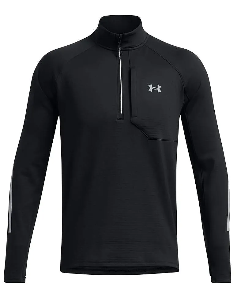 T-Shirt Under Armour Launch Elite Cold Weatlher Half Zip LS - Black/Reflective - men´s