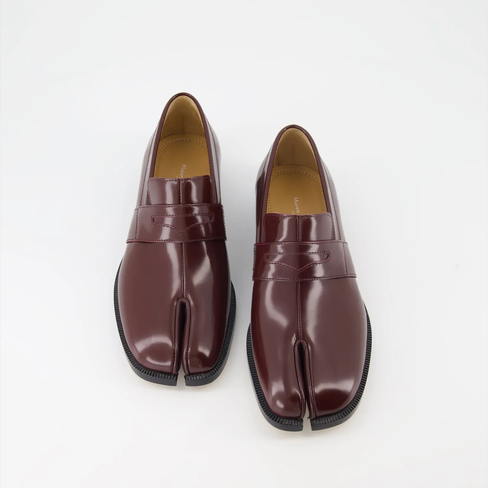 Tabi Leather Patent Moccasins