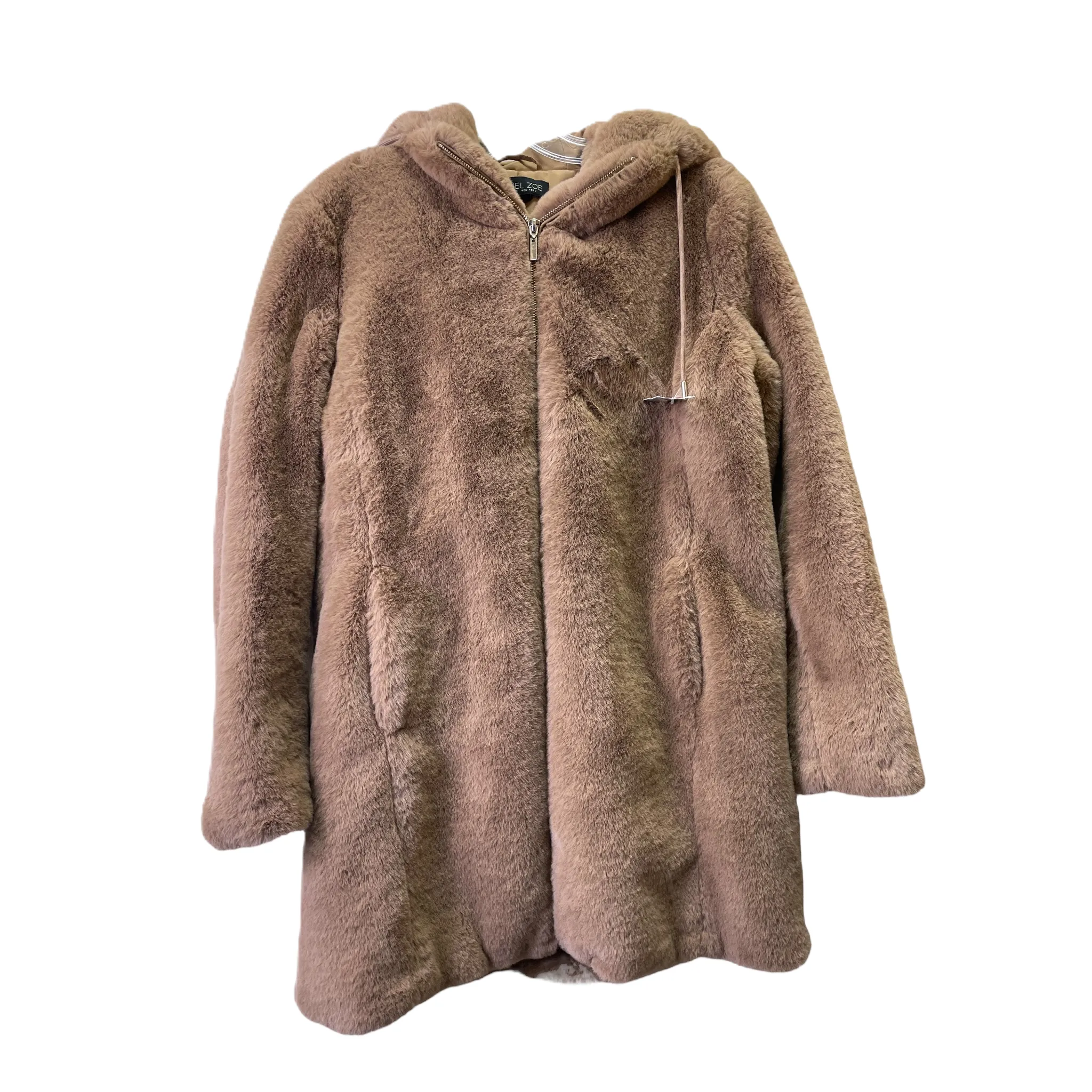 Rachel Zoe Tan Faux Fur Sherpa Coat - Size Medium