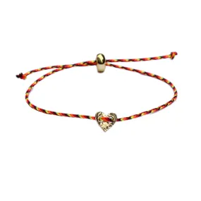 Tangerine Heart Bracelet