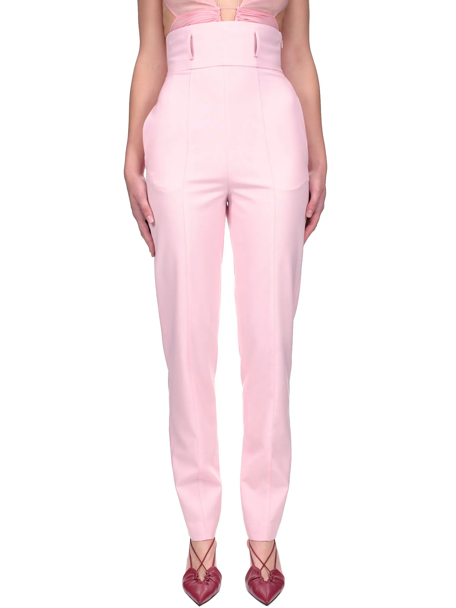 Tapered Leg Trousers (TRS006C-PINK)