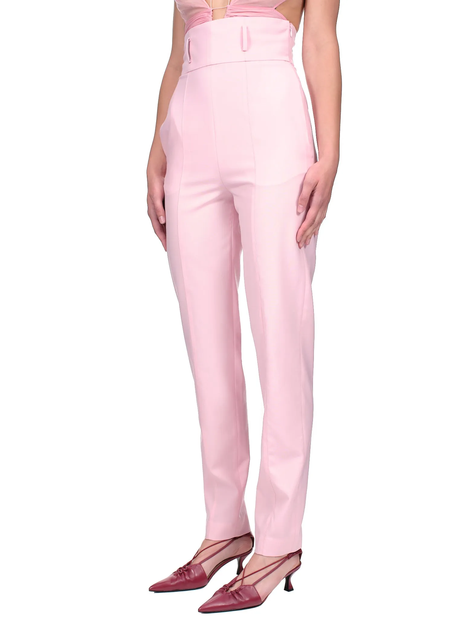 Tapered Leg Trousers (TRS006C-PINK)