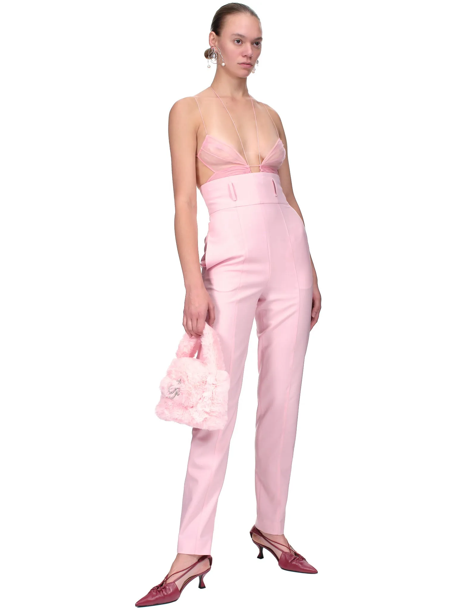 Tapered Leg Trousers (TRS006C-PINK)