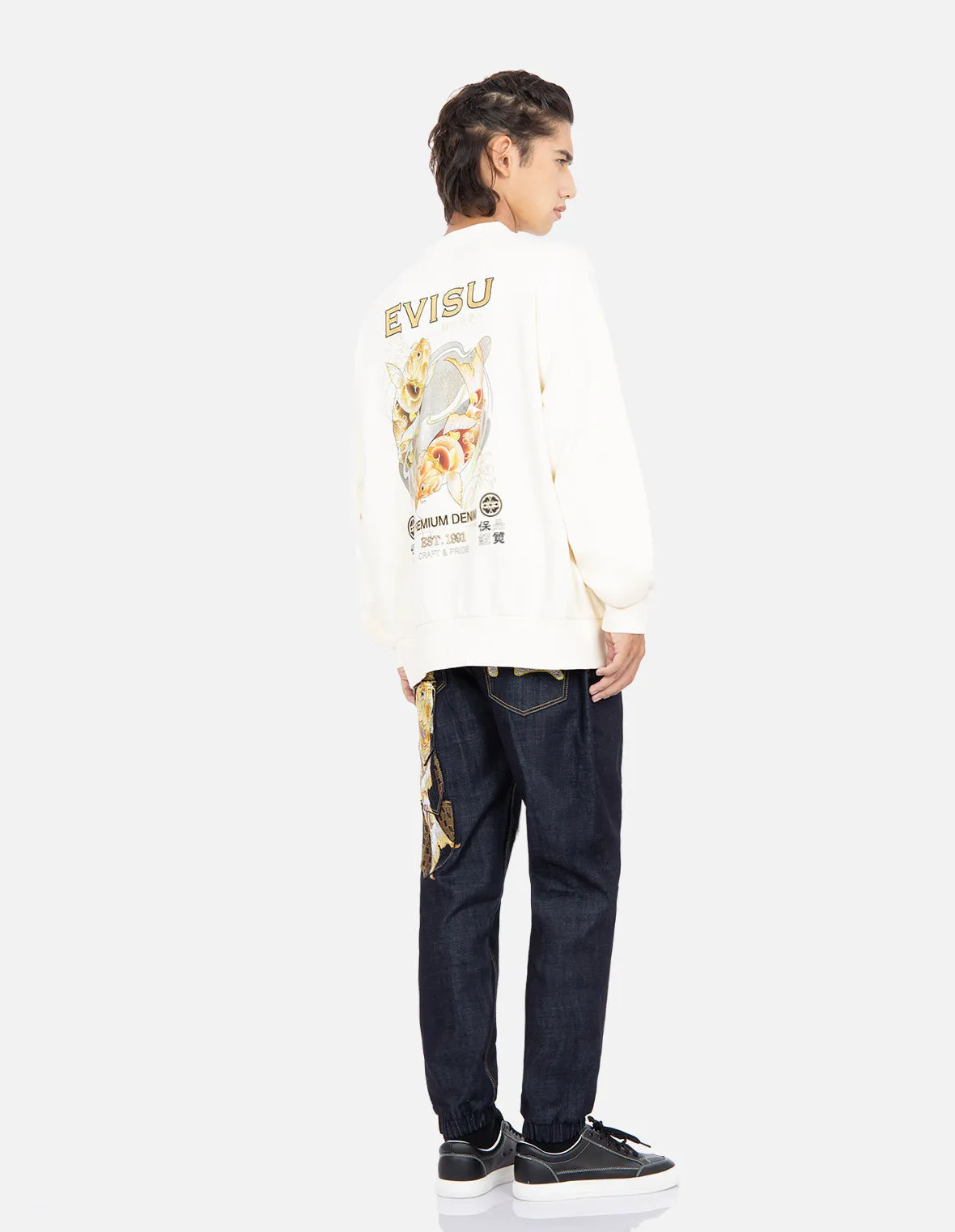 Tattoo Koi Duo Print Sweatshirt