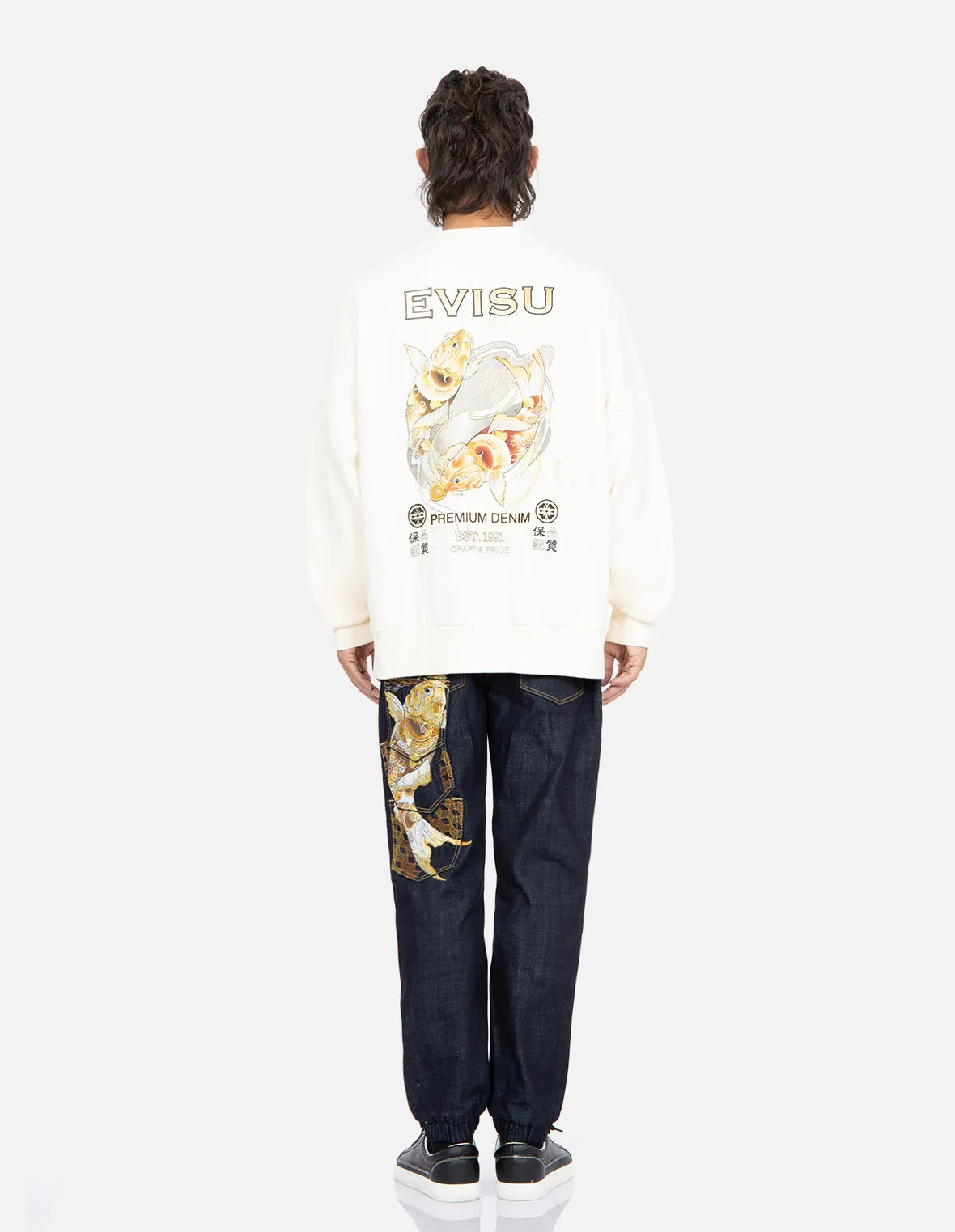 Tattoo Koi Duo Print Sweatshirt