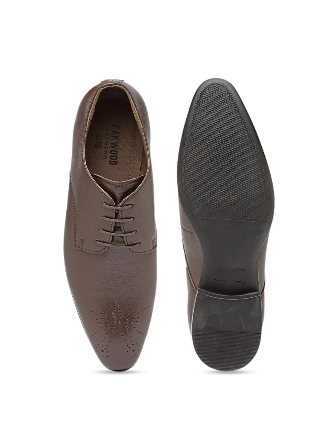 Teakwood Leather Brown Formal Shoes