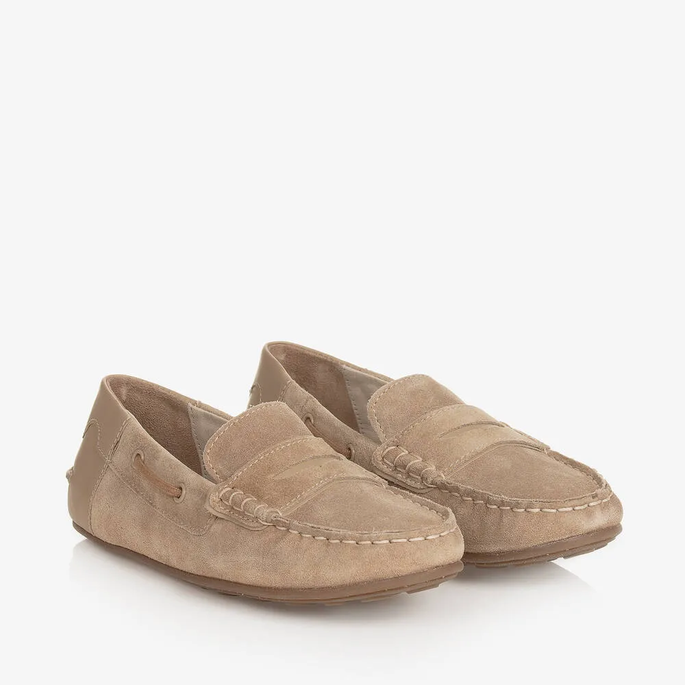 Teen Boys Beige Suede Shoes