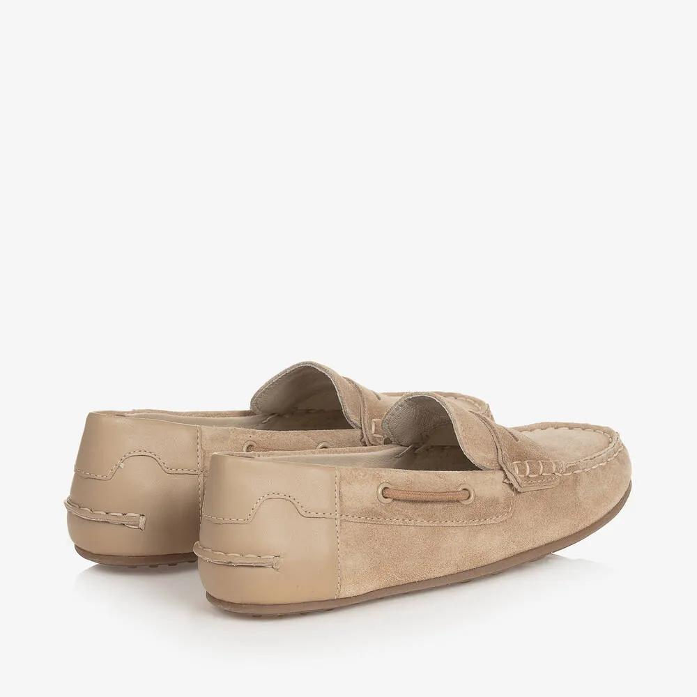 Teen Boys Beige Suede Shoes