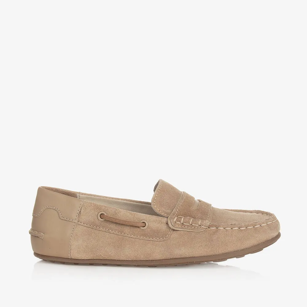 Teen Boys Beige Suede Shoes