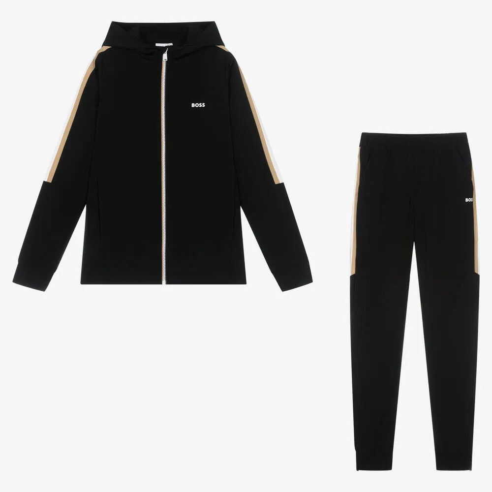 Teen Black Boys Tracksuit