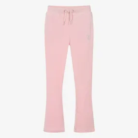 Teen Girls Pale Pink Flared Velour Joggers